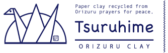 Pray for peace recycled paper clay “TSURUHIME”